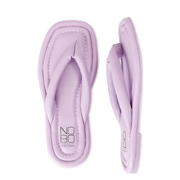 Lavender- Puffy Flip Flops from No Boundaries - Picture 1 of 2